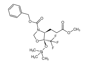 benzyl (4S,5S)-4-(3-methoxy-3-oxopropyl)-5-(trifluoromethyl)-5-((trimethylsilyl)oxy)oxazolidine-3-carboxylate_191981-13-2