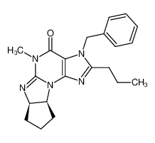 (6aR,9aS)-2-propyl-5,6a,7,8,9,9a-hexahydro-5-methyl-3-(phenylmethyl)cyclopent[4,5]imidazo[2,1-b]purin-4(3H)-one_191982-12-4