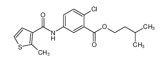 isopentyl 2-chloro-5-(2-methylthiophene-3-carboxamido)benzoate_191984-61-9