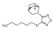 rel-3-((1R,4S,6R)-2-azabicyclo[2.2.2]octan-6-yl)-4-(hexylthio)-1,2,5-thiadiazole_191994-92-0