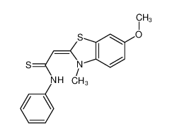2-(6-methoxy-3-methyl-1,3-benzothiazol-2-ylidene)-N-phenylethanethioamide_19201-39-9