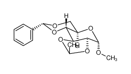 Methyl-(O2,O3-aethyliden-O4,O6-benzyliden-α-D-glucopyranose)_19204-74-1