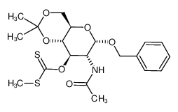 Benzyl 2-acetamido-2-deoxy-4,6-O-isopropylidene-3-O-[(methylsulfanyl)thiocarbonyl]-α-D-glucopyranoside_192065-17-1