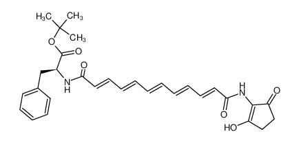 (S)-2-[(2E,4E,6E,8E,10E)-11-(2-Hydroxy-5-oxo-cyclopent-1-enylcarbamoyl)-undeca-2,4,6,8,10-pentaenoylamino]-3-phenyl-propionic acid tert-butyl ester_192068-79-4