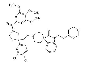 1-(2-(3-(3,4-dichlorophenyl)-1-(3,4,5-trimethoxybenzoyl)pyrrolidin-3-yl)ethyl)-N-(2-morpholinoethyl)-4-phenylpiperidine-4-carboxamide_192069-51-5