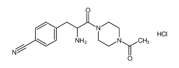 4-(3-(4-acetylpiperazin-1-yl)-2-amino-3-oxopropyl)benzonitrile hydrochloride_192073-88-4
