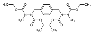 1,4-Bis-((1,2-bis-(ethoxycarbonyl)-2-methyl-hydrazino)-methyl)-benzol_19209-10-0