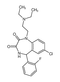7-chloro-1-(2-diethylamino-ethyl)-5-(2-fluoro-phenyl)-4,5-dihydro-1H-benzo[e][1,4]diazepine-2,3-dione_19209-68-8