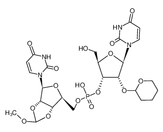 O2',O3'-methoxymethanediyl-uridylyl-(5'-)3')-O2'-tetrahydropyran-2-yl-uridine_19209-94-0