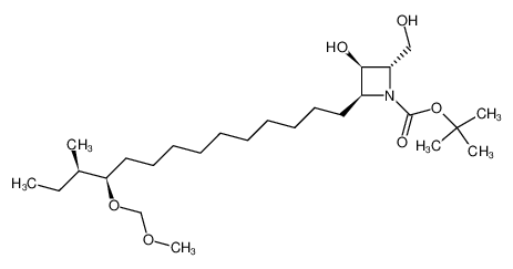 (2S,3R,4S)-3-Hydroxy-2-hydroxymethyl-4-((11R,12R)-11-methoxymethoxy-12-methyl-tetradecyl)-azetidine-1-carboxylic acid tert-butyl ester_192120-07-3