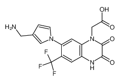 7-(3-Aminomethyl-1-pyrrolyl)-1-carboxymethyl-6-trifluoromethylquinoxaline-2,3(1H,4H)-dione_192121-00-9