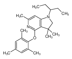 4-(mesityloxy)-3,3,6-trimethyl-1-(pentan-3-yl)-2,3-dihydro-1H-pyrrolo[3,2-c]pyridine_192129-38-7