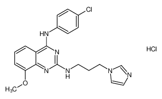 N2-(3-(1H-imidazol-1-yl)propyl)-N4-(4-chlorophenyl)-8-methoxyquinazoline-2,4-diamine hydrochloride_192132-57-3