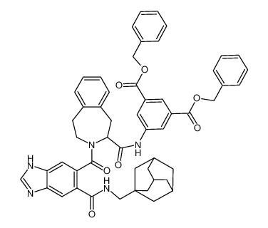 5-[[[[3,5-bis(benzyloxycarbonyl)phenyl]amino]carbonyl]-[2-(2,3,4,5-tetrahydro-1H-3-benzazepino)carbonyl]]-6-[[(1-adamantanemethyl)amino]carbonyl]benzimidasole_192133-98-5