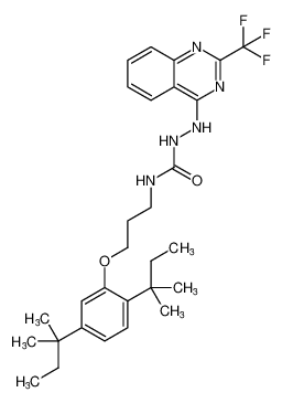 N-(3-(2,5-di-tert-pentylphenoxy)propyl)-2-(2-(trifluoromethyl)quinazolin-4-yl)hydrazine-1-carboxamide_192188-21-9