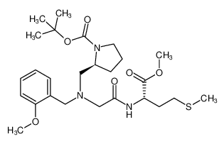 tert-butyl (S)-2-(((2-(((S)-1-methoxy-4-(methylthio)-1-oxobutan-2-yl)amino)-2-oxoethyl)(2-methoxybenzyl)amino)methyl)pyrrolidine-1-carboxylate_192189-90-5