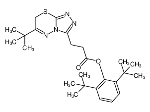 2,6-di-tert-butylphenyl 3-(6-(tert-butyl)-7H-[1,2,4]triazolo[3,4-b][1,3,4]thiadiazin-3-yl)propanoate_192192-23-7