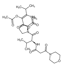 L-Prolinamide, N -[3-(4-morpholinyl)-1,3-dioxopropyl]-L-valyl-N -[2-(acetyloxy)-3-ethoxy-1-(1-methylethyl)-3-oxo-1-propenyl]-_192193-31-0
