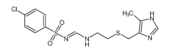 (E)-N'-((4-chlorophenyl)sulfonyl)-N-(2-(((5-methyl-1H-imidazol-4-yl)methyl)thio)ethyl)formimidamide_192195-57-6