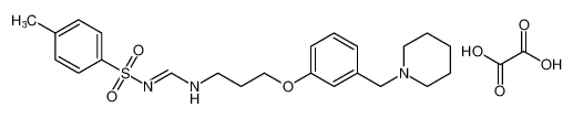 (E)-N-(3-(3-(piperidin-1-ylmethyl)phenoxy)propyl)-N'-tosylformimidamide oxalate_192195-67-8