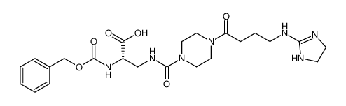 (S)-2-(((benzyloxy)carbonyl)amino)-3-(4-(4-((4,5-dihydro-1H-imidazol-2-yl)amino)butanoyl)piperazine-1-carboxamido)propanoic acid_192198-64-4