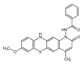 N-(8-methoxy-4-methyl-2-oxo-2,11-dihydro-1H-pyrido[2,3-b]phenothiazin-1-yl)benzamide_192199-15-8