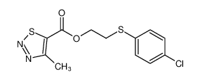 2-((4-chlorophenyl)thio)ethyl 4-methyl-1,2,3-thiadiazole-5-carboxylate_192200-90-1