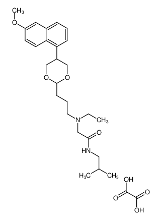 Acetamide,2-[ethyl[3-[5-(6-methoxy-1-naphthalenyl)-1,3-dioxan-2-yl]propyl]amino]-N-(2-methylpropyl)-, ethanedioate (1:1)_192202-18-9