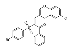 (E)-3-(2-((4-bromophenyl)sulfonyl)-3-oxo-3-phenylprop-1-en-1-yl)-6-chloro-4H-chromen-4-one_192209-03-3