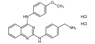N2-(4-(aminomethyl)phenyl)-N4-(4-methoxyphenyl)quinazoline-2,4-diamine dihydrochloride_192215-09-1