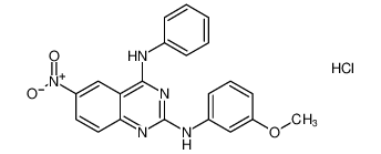 N2-(3-methoxyphenyl)-6-nitro-N4-phenylquinazoline-2,4-diamine hydrochloride_192215-39-7