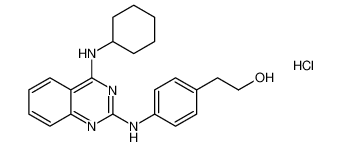 2-(4-((4-(cyclohexylamino)quinazolin-2-yl)amino)phenyl)ethan-1-ol hydrochloride_192216-34-5