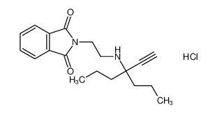 2-(2-((4-ethynylheptan-4-yl)amino)ethyl)isoindoline-1,3-dione hydrochloride_192312-93-9