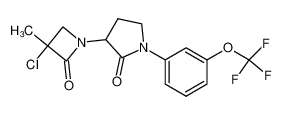 1-[1-(3-Trifluoromethoxyphenyl)pyrrolidin-2-one-3-yl]-3-chloro-3-methylazetidin-2-one_192318-10-8