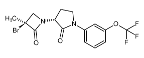 (R)-3-((S)-3-bromo-3-methyl-2-oxoazetidin-1-yl)-1-(3-(trifluoromethoxy)phenyl)pyrrolidin-2-one_192318-14-2