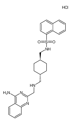 N-(((1r,4r)-4-((((4-aminoquinazolin-2-yl)methyl)amino)methyl)cyclohexyl)methyl)naphthalene-1-sulfonamide hydrochloride_192322-63-7