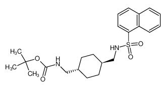 trans-{4-[(Naphthalene-1-sulfonylamino)-methyl]cyclohexylmethyl}-carbamicacid tert-butyl ester_192323-13-0