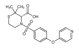 (S)-2,2-dimethyl-4-((4-(pyridin-4-yloxy)phenyl)sulfonyl)thiomorpholine-3-carboxylic acid_192329-83-2