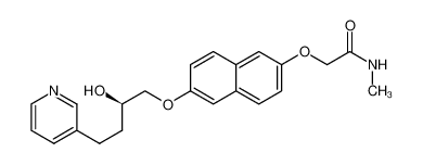 N-Methyl 6-((2R)-2-hydroxy-4-(3-pyridyl)-1-butoxy)naphthalen-2-yloxyacetamide_192375-89-6