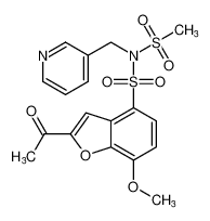 2-acetyl-7-methoxy-N-(methylsulfonyl)-N-(pyridin-3-ylmethyl)benzofuran-4-sulfonamide_192380-66-8