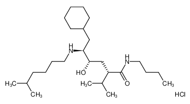 [αS-(αR*,γR*,δR*)]N-Butyl-γ-hydroxy-α-(1-methylethyl)-δ-[(5-methylhexyl)amino]cyclohexanehexanamide hydrochloride_192386-74-6