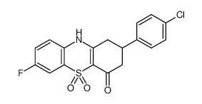 2-(4-chlorophenyl)-7-fluoro-2,3-dihydro-1H-phenothiazin-4(10H)-one 5,5-dioxide_192431-80-4