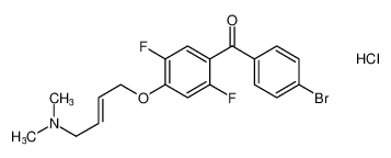 (E)-(4-bromophenyl)(4-((4-(dimethylamino)but-2-en-1-yl)oxy)-2,5-difluorophenyl)methanone hydrochloride_192434-00-7