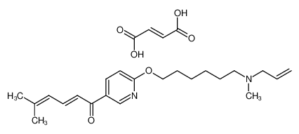 (E)-1-[6-[6-(allyl-methyl-amino)-hexyloxy]-pyridin-3-yl]-5-methyl-hexa-2,4-dien-1-one.fumarate_192435-00-0