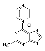 1-(2-methyl-1H-purin-6-yl)-1,4-diazabicyclo[2.2.2]octan-1-ium chloride_192441-01-3