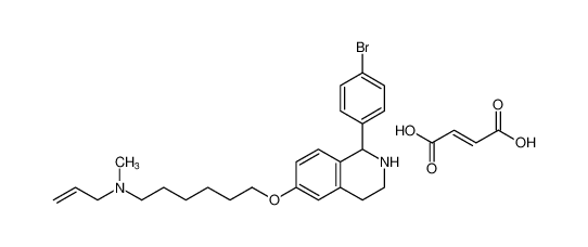 N-allyl-6-((1-(4-bromophenyl)-1,2,3,4-tetrahydroisoquinolin-6-yl)oxy)-N-methylhexan-1-amine fumarate_192442-35-6