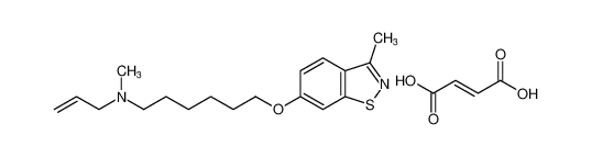 1-Hexanamine,N-methyl-6-[(3-methyl-1,2-benzisothiazol-6-yl)oxy]-N-2-propenyl-,(2E)-2-butenedioate (1:1)_192443-22-4