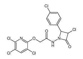 N-(3-chloro-2-(4-chlorophenyl)-4-oxoazetidin-1-yl)-2-((3,5,6-trichloropyridin-2-yl)oxy)acetamide_192445-31-1