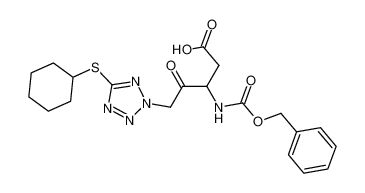 N-benzyloxycarbonyl-3-amino-4-oxo-5-(5-(cyclohexylthio)tetrazol-2-yl) pentanoic acid_192452-86-1