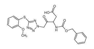 N-benzyloxycarbonyl-3-amino-4-oxo-5-(5-(2-methoxyphenylthio) tetrazol-2-yl)pentanoic acid_192453-29-5